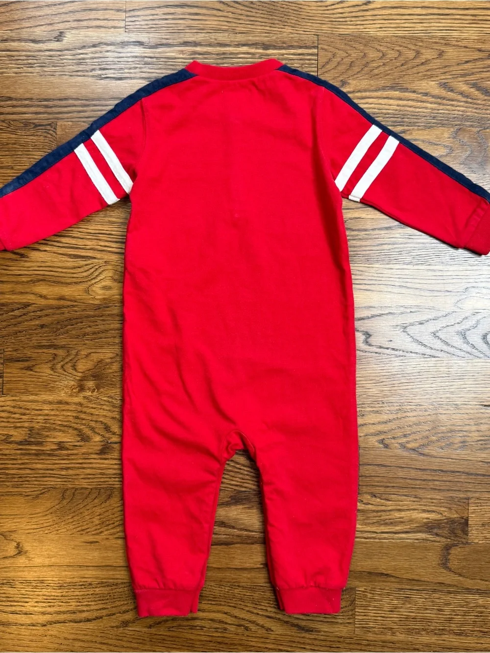 Ralph Lauren Boys Polo Red Baby Collegiate One-Piece Romper Navy / White 12 M